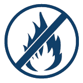 De vlamdovende wandasbak brandveilig zorgt er voor dat er geen brandontwikkeling kan ontstaan.